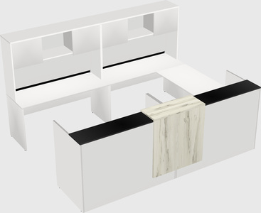 Shared one sided u-shaped reception desk