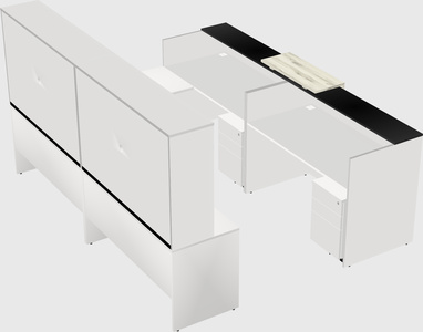 Shared one sided u-shaped reception desk