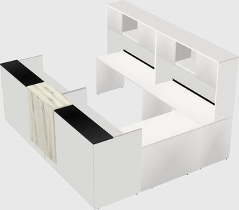 Shared one sided u-shaped reception desk
