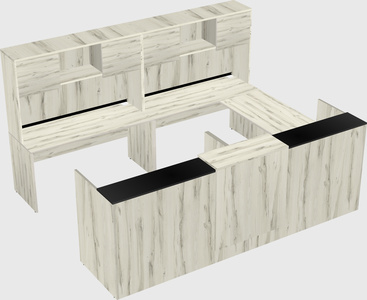 Shared one sided u-shaped reception desk