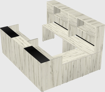 Shared one sided u-shaped reception desk