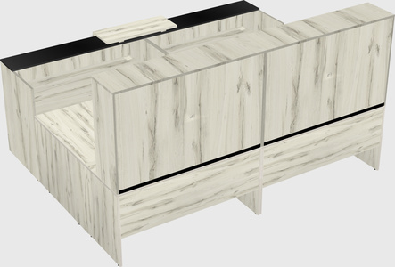 Shared one sided u-shaped reception desk