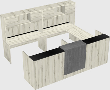 Shared one sided u-shaped reception desk