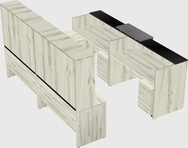 Shared one sided u-shaped reception desk