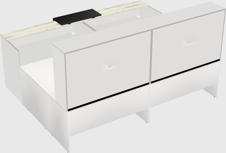 Shared one sided u-shaped reception desk