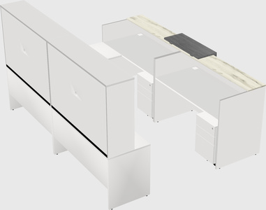 Shared one sided u-shaped reception desk