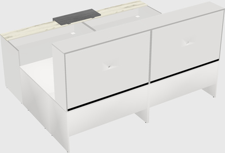 Shared one sided u-shaped reception desk