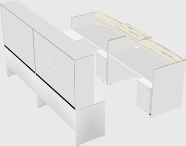 Shared one sided u-shaped reception desk