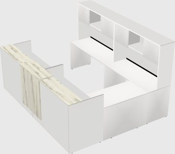 Shared one sided u-shaped reception desk