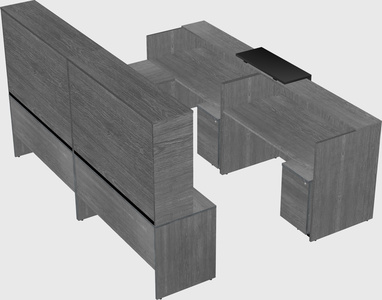 Shared one sided u-shaped reception desk