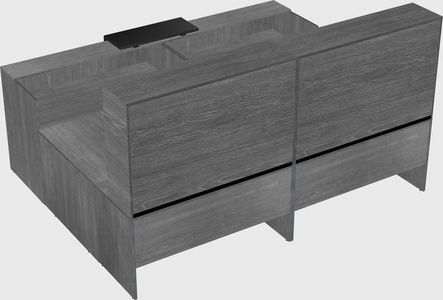 Shared one sided u-shaped reception desk