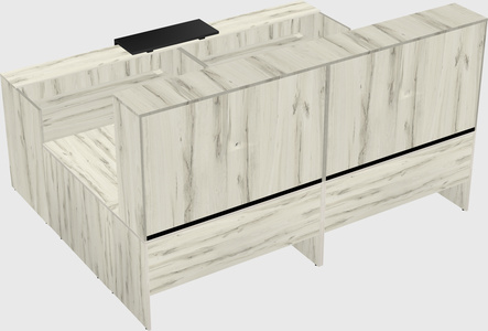 Shared one sided u-shaped reception desk