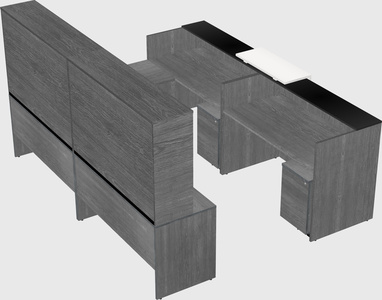 Shared one sided u-shaped reception desk