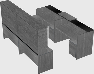Shared one sided u-shaped reception desk