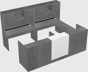 Shared one sided u-shaped reception desk