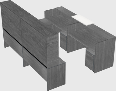 Shared one sided u-shaped reception desk