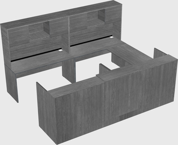 Shared one sided u-shaped reception desk