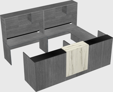 Shared one sided u-shaped reception desk