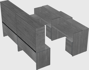 Shared one sided u-shaped reception desk