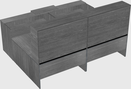 Shared one sided u-shaped reception desk