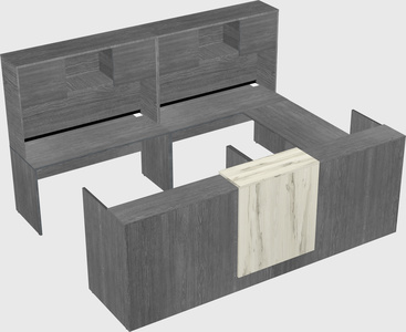 Shared one sided u-shaped reception desk