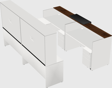 Shared one sided u-shaped reception desk