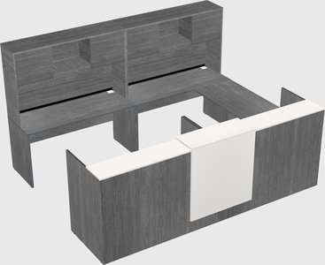 Shared one sided u-shaped reception desk