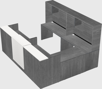 Shared one sided u-shaped reception desk