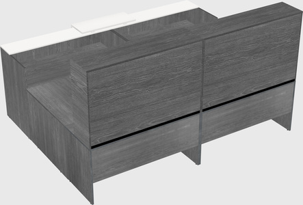 Shared one sided u-shaped reception desk