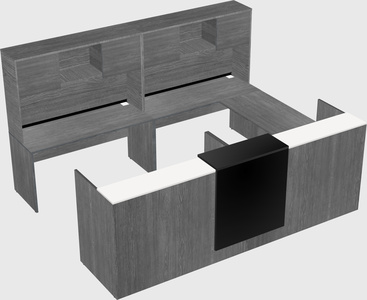 Shared one sided u-shaped reception desk