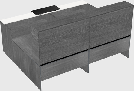Shared one sided u-shaped reception desk