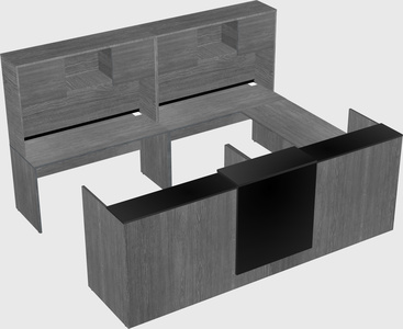 Shared one sided u-shaped reception desk