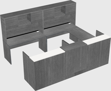 Shared one sided u-shaped reception desk