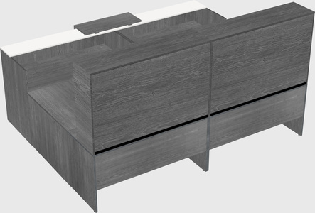 Shared one sided u-shaped reception desk