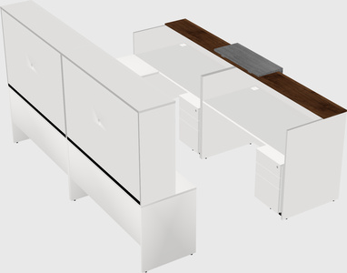 Shared one sided u-shaped reception desk