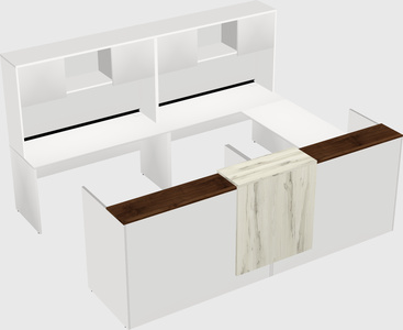 Shared one sided u-shaped reception desk