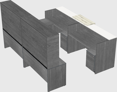 Shared one sided u-shaped reception desk