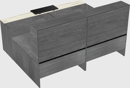 Shared one sided u-shaped reception desk