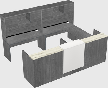 Shared one sided u-shaped reception desk