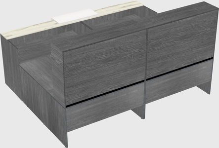 Shared one sided u-shaped reception desk