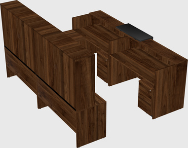 Shared one sided u-shaped reception desk