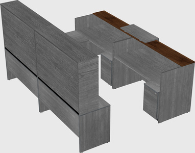 Shared one sided u-shaped reception desk