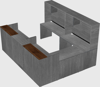 Shared one sided u-shaped reception desk
