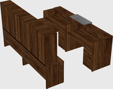 Shared one sided u-shaped reception desk