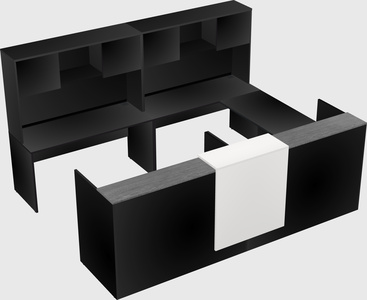 Shared one sided u-shaped reception desk