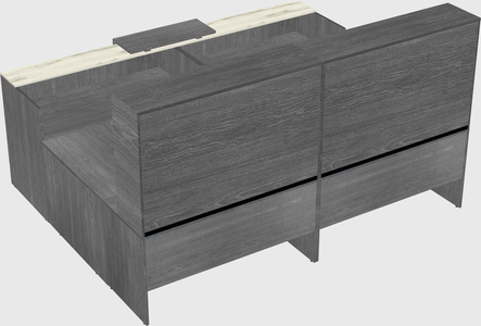 Shared one sided u-shaped reception desk