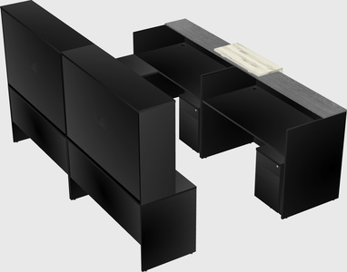 Shared one sided u-shaped reception desk