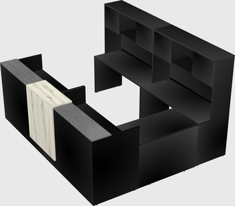 Shared one sided u-shaped reception desk