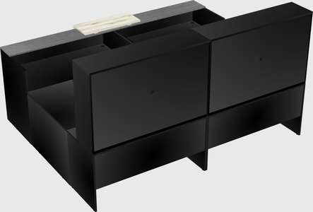 Shared one sided u-shaped reception desk