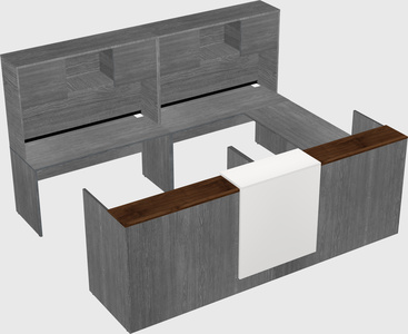 Shared one sided u-shaped reception desk